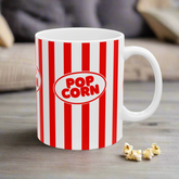 Retro Popcorn Ceramic Mug - Fun Movie Night Drinkware 11oz